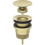 Meir Universal Push Button Basin & Bath Waste - With or Without Overflow Tiger Bronze MP04F-UNI-PVDBB_3