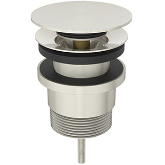 Meir Universal Push Button Basin & Bath Waste - With or Without Overflow Brushed Nickel MP04F-UNI-PVDBN_1