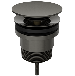 Meir Universal Push Button Basin & Bath Waste - With or Without Overflow Shadow MP04F-UNI-PVDGM_2