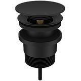 Meir Universal Push Button Basin & Bath Waste - With or Without Overflow Matt Black MP04F-UNI_1