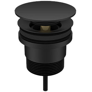 Meir Universal Push Button Basin & Bath Waste - With or Without Overflow Matt Black MP04F-UNI_2
