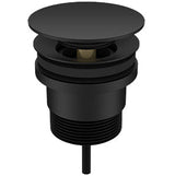 Meir Universal Push Button Basin & Bath Waste - With or Without Overflow Matt Black MP04F-UNI_2