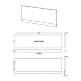 Nuie Standard MDF/MFC Front Bath Panel Autumn Oak MPC1805 LD