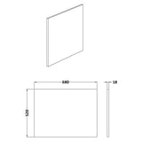 Nuie L-Shaped Shower Bath End Panel MDF/MFC Bleached Oak MPD3031 LD