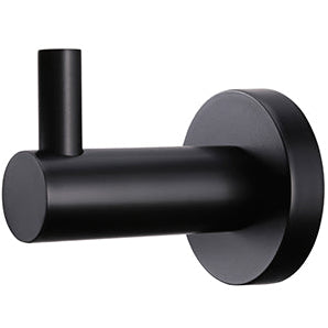 Meir Round Robe Hook Matt Black MR03-R_2