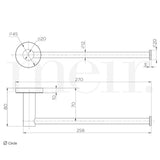 Meir Round Hand Towel Rail Shadow MR05-R-PVDGM LD