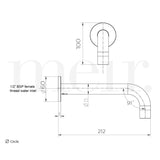 Meir Wall Mounted Bath Spout 200mm Tiger Bronze MS05-PVDBB LD