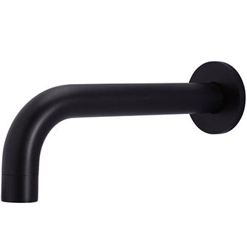 Meir Wall Mounted Bath Spout 200mm Matt Black MS05_1