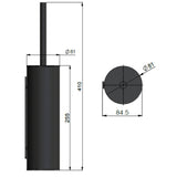 Meir Round Wall Mounted / Floor Standing Toilet Brush & Holder Champagne MTO02-R-CH LD