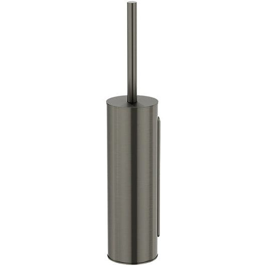 Meir Round Wall Mounted / Floor Standing Toilet Brush & Holder Shadow MTO02-R-PVDGM_1