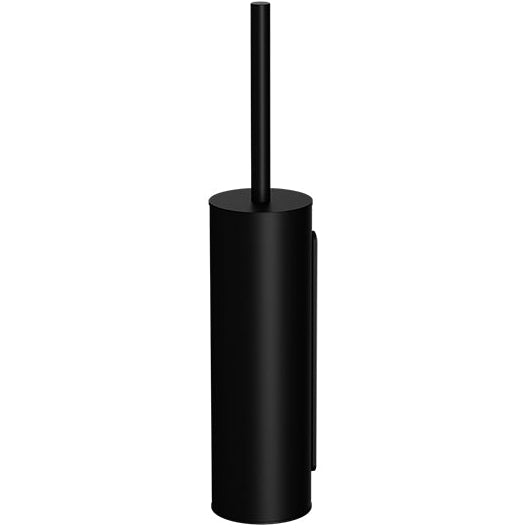 Meir Round Wall Mounted / Floor Standing Toilet Brush & Holder Matt Black MTO02-R_1