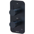 Meir 1 Outlet Thermostatic Concealed Shower Valve - Matt Black MTV11-SET