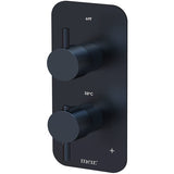 Meir 1 Outlet Thermostatic Concealed Shower Valve - Matt Black MTV11-SET