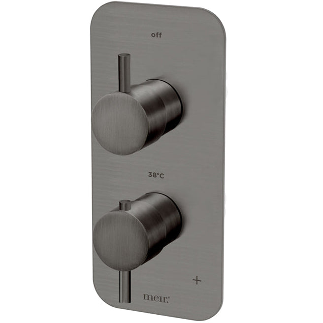 Meir 1 Outlet Thermostatic Concealed Shower Valve - Shadow MTV11-SET-PVDGM