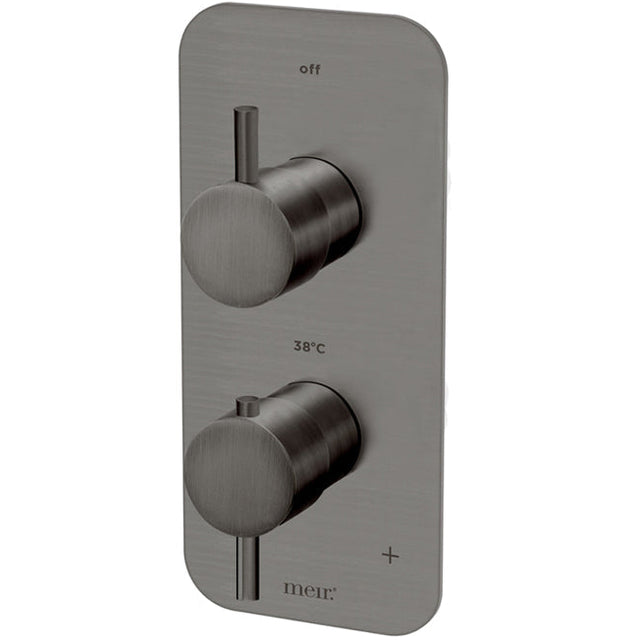 Meir 1 Outlet Thermostatic Concealed Shower Valve - Shadow MTV11-SET-PVDGM