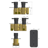 Meir 1 Outlet Thermostatic Concealed Shower Valve - Chrome MTV11-SET-C LD