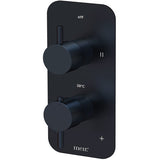 Meir 2 Outlet Thermostatic Concealed Shower Valve With Diverter - Matt Black MTV22-SET