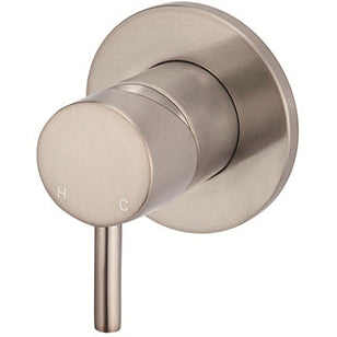 Meir Concealed 1 Outlet Round Single Lever Mixer Valve & Concealed Body, Champagne MW03S-FIN-CH + MW13BDY_1