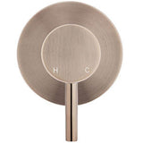 Meir Concealed 1 Outlet Round Single Lever Mixer Valve & Concealed Body, Champagne MW03S-FIN-CH + MW13BDY_3