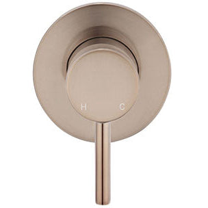 Meir Concealed 1 Outlet Round Single Lever Mixer Valve & Concealed Body, Champagne MW03S-FIN-CH + MW13BDY_4