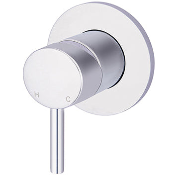 Meir Concealed 1 Outlet Round Single Lever Mixer Valve & Concealed Body, Chrome MW03S-FIN-C + MW13BDY_1