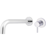 Meir Round Wall Mounted 2-Hole Single Lever Basin Mixer Tap - Chrome MW03S-SET-C
