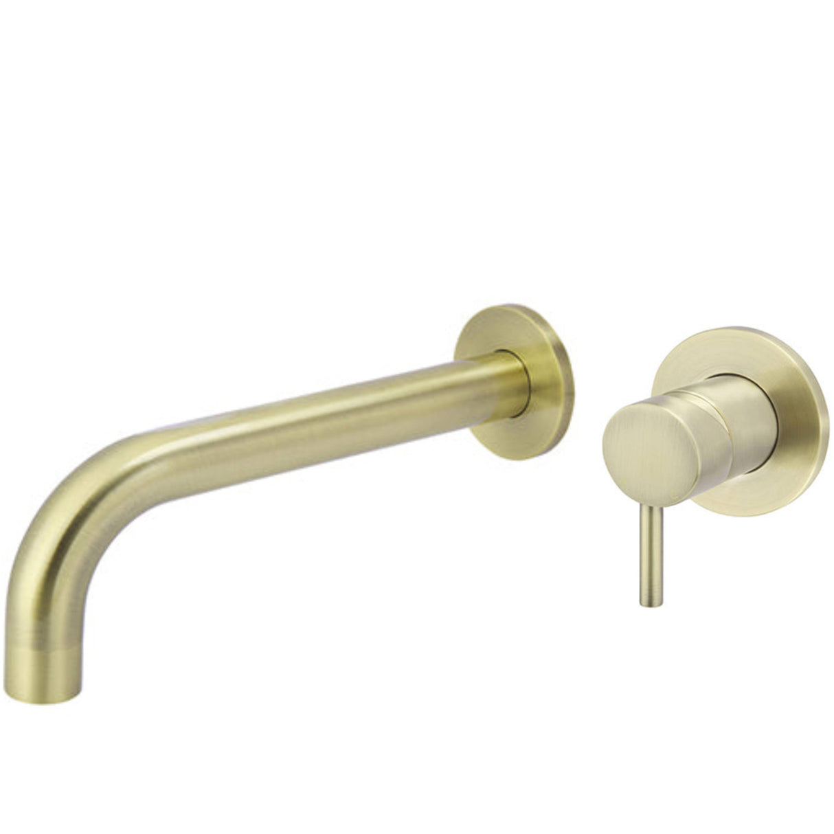 Meir Round Wall Mounted 2-Hole Single Lever Basin Mixer Tap - Tiger Bronze MW03S-SET-PVDBB