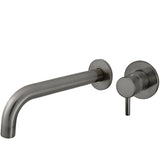 Meir Round Wall Mounted 2-Hole Single Lever Basin Mixer Tap - Shadow MW03S-SET-PVDGM