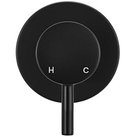 Meir Concealed 1 Outlet Round Single Lever Mixer Valve & Concealed Body, Matt Black MW03S-FIN + MW13BDY_3