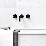 Meir Wall Mounted Bath Set Matt Black LS