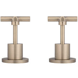 Twin Cross Handles For Wall Mounted Valves - Champagne MW08JL-CH_3