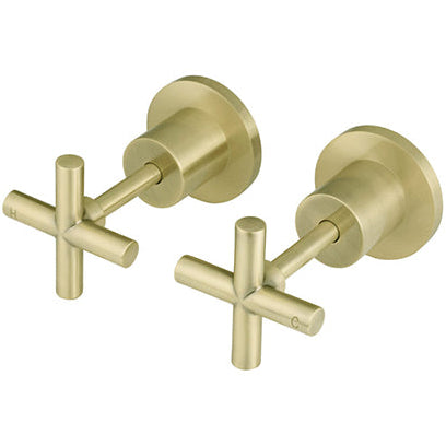 Twin Cross Handles For Wall Mounted Valves - Tiger Bronze MW08JL-PVDBB_1