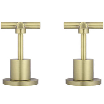 Twin Cross Handles For Wall Mounted Valves - Tiger Bronze MW08JL-PVDBB_3