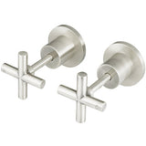 Twin Cross Handles For Wall Mounted Valves - Brushed Nickel MW08JL-PVDBN_1