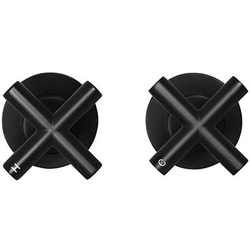 Twin Cross Handles For Wall Mounted Valves - Matt Black_4