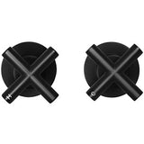 Twin Cross Handles For Wall Mounted Valves - Matt Black_4