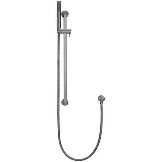 Meir Round Sliding Rail Kit With Single Spray Handset & Elbow Outlet Shadow MZ0402-R-PVDGM