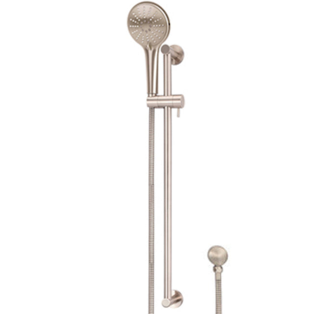 Meir Round Sliding Rail Kit With Three Spray Handset & Elbow Outlet - Champagne MZ04BN-SET-CH_2