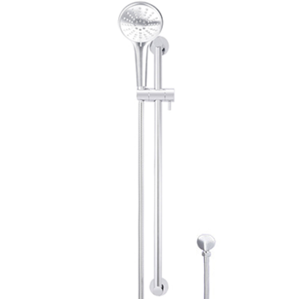 Meir Round Sliding Rail Kit With Three Spray Handset & Elbow Outlet Chrome MZ04BN-SET-C_1