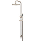 Meir 2 Outlet Round 200mm Rigid Riser Shower Kit With Diverter & Elbow Outlet Champagne MZ0704-R-CH_1