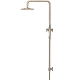 Meir 2 Outlet Round 200mm Rigid Riser Shower Kit With Diverter & Elbow Outlet Champagne MZ0704-R-CH_3
