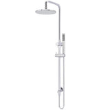 Meir 2 Outlet Round 200mm Rigid Riser Shower Kit With Diverter & Elbow Outlet Chrome MZ0704-R-C_1
