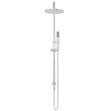 Meir 2 Outlet Round 200mm Rigid Riser Shower Kit With Diverter & Elbow Outlet Chrome MZ0704-R-C_2