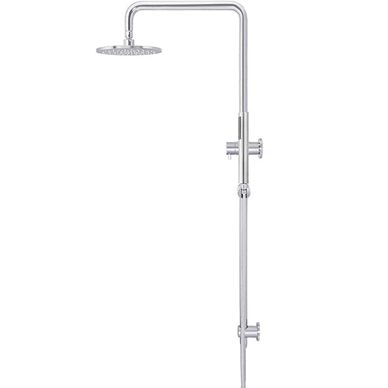 Meir 2 Outlet Round 200mm Rigid Riser Shower Kit With Diverter & Elbow Outlet Chrome MZ0704-R-C_3