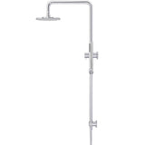 Meir 2 Outlet Round 200mm Rigid Riser Shower Kit With Diverter & Elbow Outlet Chrome MZ0704-R-C_3