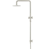 Meir 2 Outlet Round 200mm Rigid Riser Shower Kit With Diverter & Elbow Outlet Brushed Nickel MZ0704-R-PVDBN_3