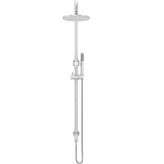Meir 2 Outlet Round 200mm Rigid Riser Shower Kit With Diverter & Elbow Outlet Brushed Nickel MZ0704-R-PVDBN_2