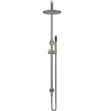 Meir 2 Outlet Round 200mm Rigid Riser Shower Kit With Diverter & Elbow Outlet Shadow MZ0704-R-PVDGM_2