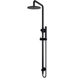 Meir 2 Outlet Round 200mm Rigid Riser Shower Kit With Diverter & Elbow Outlet Matt Black MZ0704-R_1