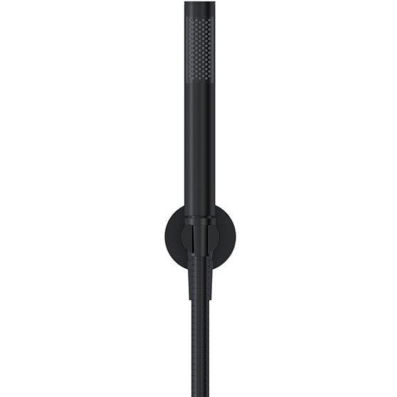 Meir Round Elbow Outlet with Holder, Hose & Handset Matt Black MZ08-R_2